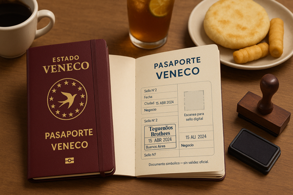 Pasaporte Pana mostrando sellos digitales